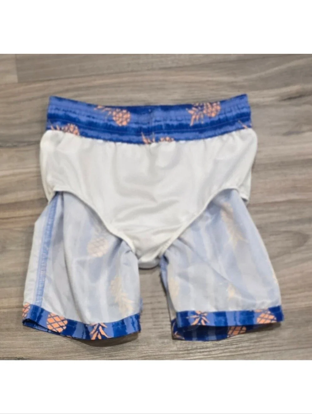 Carter’s Boys Swim Trunks Size 4T Blue Pineapple Print Lined